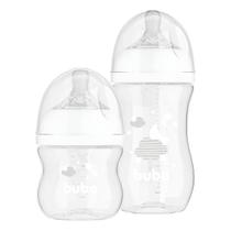 Kit Mamadeiras Easy Flow Nuvem Branca 120/270ml - Buba Kit Mamadeiras Easy Flow Nuvem Branca 120/270ml - Buba