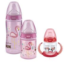 Kit Mamadeiras My First 150ml + 300ml Rosa + Copo Treinamento 150ml Minnie Nuk Kit Mamadeiras My First 150ml + 300ml Rosa + Copo Treinamento 150ml Minnie Nuk