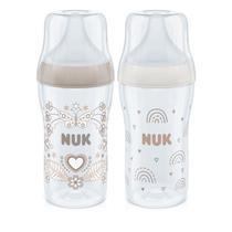 Kit Mamadeiras NUK Perfect Match Mais 3 meses Fluxo Médio Com 2UN 260ml Cada
