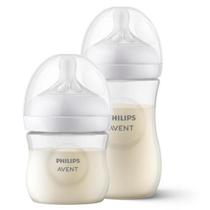 Kit Mamadeiras Pétala Transparente 125ml 260ml Avent Kit Mamadeiras Pétala Transparente 125ml 260ml Avent