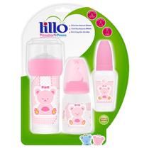 Kit Mamadeiras Primeiros Passos Ursinha Rosa - Lillo - Lillo