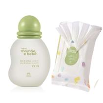 Kit Mamãe Bebê Colônia Mamãe Bebê 100ml + Lenço Umedecido 16 Folhas Natura