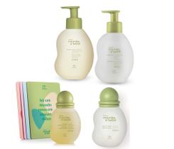 kit Mamãe Bebê Natura - Shampoo +Condicionador + Colônia e +Óleo com Guias de Massagem
