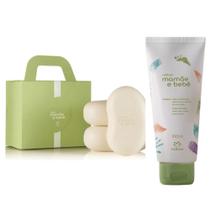 Kit Mamãe Bebê Presente Shampoo 100ml + 3 Sabonetes 100g Natura