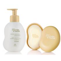 Kit Mamãe e Bebê Hidratante 200ml + Sabonete com Saboneteira Flor de Laranjeira Natura