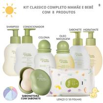 Kit Mamãe e Bebê Higiene e Cuidado com saboneteira (8 produtos) Kit Mamãe e Bebê Higiene e Cuidado com saboneteira (8 produtos)