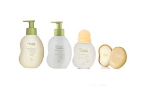 kit Mamãe e bebê Natura shampoo + condicionador +água de colônia flor de laranjeiras +saboneteira