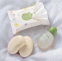 Kit Mamãe e Bebê Presente Natura Colônia 100ml Caixa Sabonete 2 Unidades Lenço Umedecido 16 folhas Sacola Presente