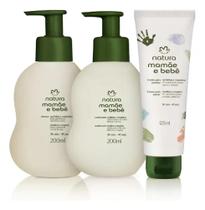 Kit mamãe e bebê shampoo+condicionador+creme de pentear cachinhos e crespinhos