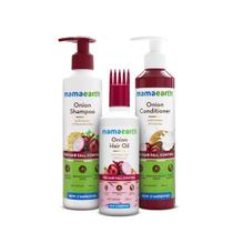 Kit Mamaearth Onion Hair Fall Control - 3 Peças para Cuidado Capilar Kit Mamaearth Onion Hair Fall Control - 3 Peças para Cuidado Capilar