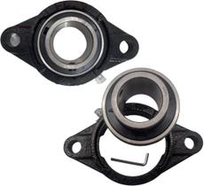 Kit Mancal Oval Flange + Rolamento Ucfl204 Para Eixo 3/4