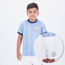 Kit Manchester City Maine Juvenil Azul e Branco - Spr