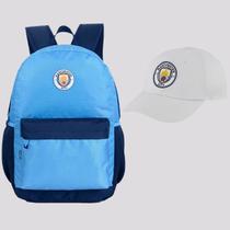 Kit Manchester City Mochila Esportiva e Boné 6 Gomos