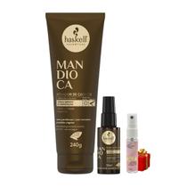 Kit Mandioca 1 Ativador de cachos 240g 1 Reparador de pontas 35ml + Presente Lourre 15ml Kit Mandioca 1 Ativador de cachos 240g 1 Reparador de pontas 35ml + Presente Lourre 15ml