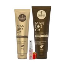 Kit Mandioca 1 Leave in 150g 1 Ativador de cachos 240g + Presente Lourre 15ml