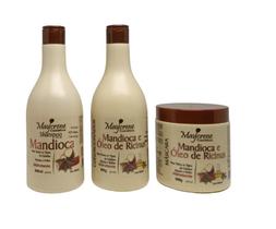 Kit Mandioca 3x500ml (Shampoo, Condicionador e Máscara) Maycrene