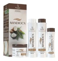 Kit Mandioca Crescimento Capilar Bio Instinto shampoo sem sal mascara condicionador finalizador