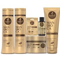 Kit Mandioca Haskell Completo 6 Produtos Cabelos Ressecados Kit Mandioca Haskell Completo 6 Produtos Cabelos Ressecados