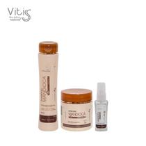 Kit Mandioca Shampoo 300 ml + Máscara 500 g + reparador - Vitiss Cosméticos