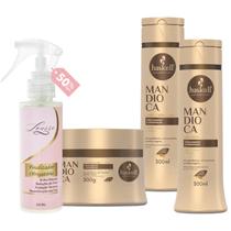 Kit Mandioca Shampoo + Cond + Máscara 300ml + Finalizador Obrigatório Lourre 120ml