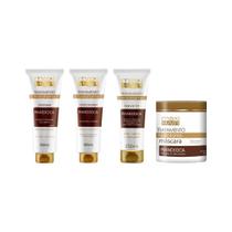 Kit Mandioca Trat Hidrat Maxihair Shamp+Cond+Masc+Leave-In