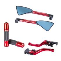 Kit Manete Esportivo Punho Retrovisor Moto Cb250f Twister Cg150 A Disco Kit Manete Esportivo Punho Retrovisor Moto Cb250f Twister Cg150 A Disco