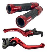 Kit Manete Manopla Esportivo Pcx 150 Pcx150 Gravado A Laser