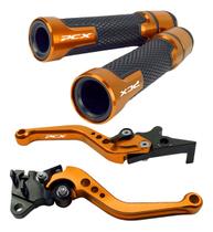Kit Manete Manopla Esportivo Pcx 150 Pcx150 Gravado A Laser