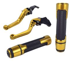 Kit Manete Manopla Fazer 250 150 A Disco Gravado A Laser