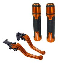 Kit Manete Manopla Fazer 250 150 A Disco Gravado A Laser