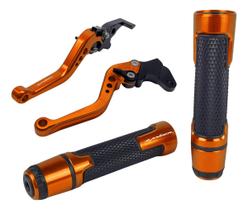 Kit Manete Manopla Fazer 250 150 A Disco Gravado A Laser