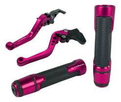 Kit Manete Manopla Fazer 250 150 A Disco Gravado A Laser