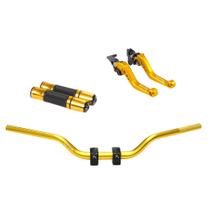 Kit Manete Manopla Guidão Adaptador Yes 125 Intruder 125 Riva