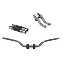 Kit Manete Manopla Guidão Adaptador Yes 125 Intruder 125 Riva