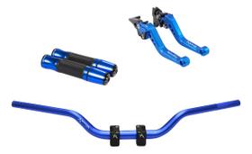 Kit Manete Manopla Guidão Adaptador Yes 125 Intruder125 Riva