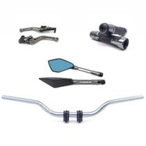 Kit Manete Manopla Guidão Retrovisor Fazer 150 freio UBS