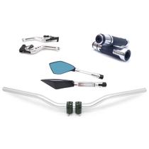 Kit Manete Manopla Guidão Retrovisor Fazer 150 freio UBS