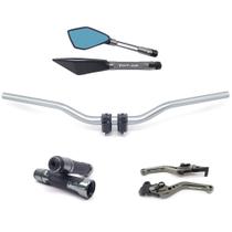 Kit Manete Manopla Guidão Retrovisor MT-03 Gravado a laser