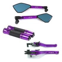 Kit Manete Manopla Retrovisor Er-6n Er6n Er 6n Versys 650