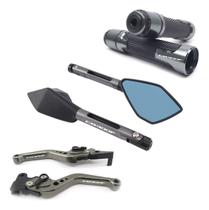 Kit Manete Manopla Retrovisor Esportivo Cb300f Twister Laser