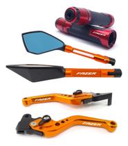 Kit Manete Manopla Retrovisor Fazer 250 150 Fz25 Fz15 Abs Kit Manete Manopla Retrovisor Fazer 250 150 Fz25 Fz15 Abs