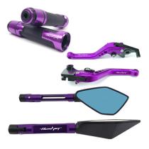 Kit Manete Manopla Retrovisor Hornet Cb600f Gravado a laser