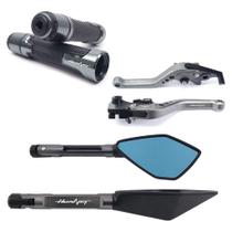 Kit Manete Manopla Retrovisor Hornet Cb600f Gravado a laser