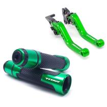 Kit Manete Manopla Titan 125 150 160 Freio a Lona Gravado a laser