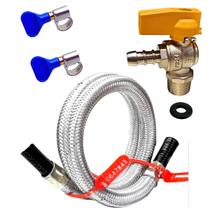 Kit Mangueira 6 metro Gas Encanado Válvula Registro M X Bico Kit Mangueira 6 metro Gas Encanado Válvula Registro M X Bico