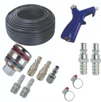 Kit Mangueira Ar Comprimido Engate Rápido Assoprador