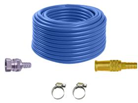 Kit Mangueira Azul Pet 6 Mt Com Esguicho Engate Abraçadeiras Kit Mangueira Azul Pet 6 Mt Com Esguicho Engate Abraçadeiras