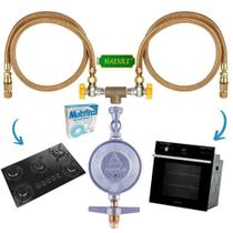 Kit Mangueira Cobre Instalação Cooktop Forno Gás Botijão Glp