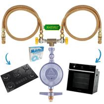 Kit Mangueira Cobre Instalação Cooktop Forno Gás Botijão Glp Kit Mangueira Cobre Instalação Cooktop Forno Gás Botijão Glp
