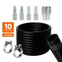 Kit Mangueira de Ar 10 Metros para Compressor com Acessórios e Engate Rápido